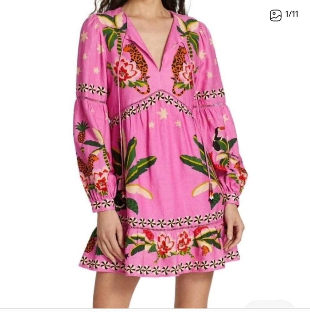 Farm Rio Leopards Minidress - Picture 1 of 7